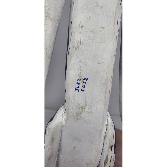 Oaxacan Painted Mexican Folk Art Dog Leather Collar Alebrije Wood By Juan 15x11" - Picture 12 of 16